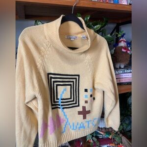 Swatch Vintage Yellow Graphic Women's Mockneck Sweater